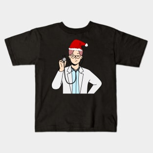 Doctor Christmas Physician GP Practitioner Festive Present Kids T-Shirt